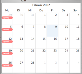 iCal mit KWs